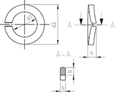 Technische Zeichnung  DIN 128  А A1 (1.4310) 