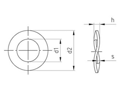 Technische Zeichnung  DIN 137 B A1 (1.4310) 