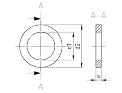 Technische Zeichnung  DIN 1441 A2 