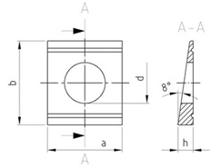 Technische Zeichnung  DIN 434 A4 