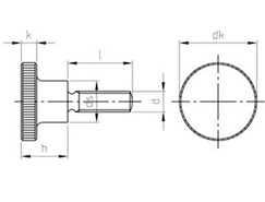 Technische Zeichnung  DIN 464 A1 (1.4305) 