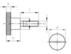 Technische Zeichnung  DIN 465 A1 (1.4305) 