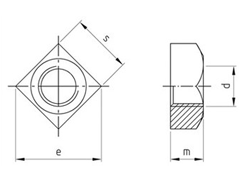 Technische Zeichnung  DIN 557 A4-80 