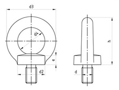 Technische Zeichnung  DIN 580 A2 