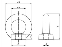 Technische Zeichnung  DIN 582 A2 