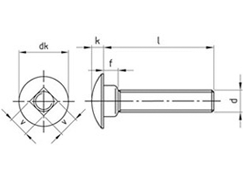 Technische Zeichnung  DIN 603 F A2 