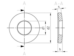 Technische Zeichnung  DIN 6796 A2 