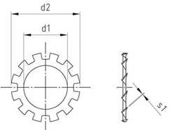 Technische Zeichnung  DIN 6797 A A2 