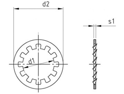 Technische Zeichnung  DIN 6797 J A2 