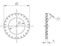 Technische Zeichnung  DIN 6798 A A2 