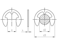 Technische Zeichnung  DIN 6799 A1 (1.4122) 