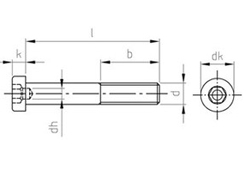 Technical drawing DIN 6912 A2 