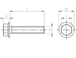 Technische Zeichnung  DIN 6921 A2 