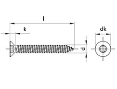 Technical drawing DIN 7982 TX A4 