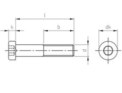 Technical drawing DIN 7984 A2 
