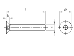 Technical drawing DIN 7991 A2 