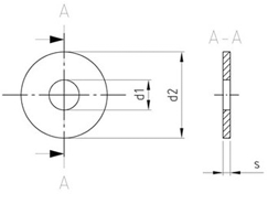 Technische Zeichnung  DIN 9021 A2 
