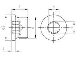 Technische Zeichnung  DIN 908 A2 