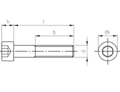 Technische Zeichnung  DIN 912 A2 