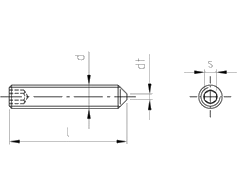 Technische Zeichnung  DIN 914 A2 