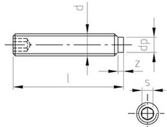 Technische Zeichnung  DIN 915 A2 