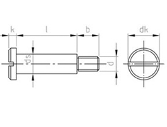 Technische Zeichnung  DIN 923 A1 (1.4305) 