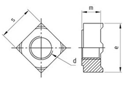 Technische Zeichnung  DIN 928 A2 