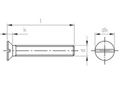 Technische Zeichnung  DIN 963 A2 