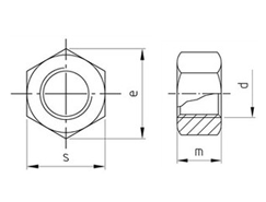 Technical drawing ISO 4032 A4-80 