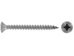 Double raised countersunk head timber screws with fullthread. 