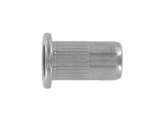 Blind rivet nuts with flat head knurled.