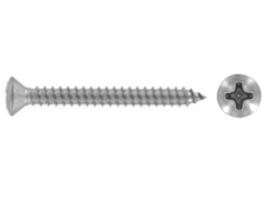 Cross recessed raised countersunk tapping screws