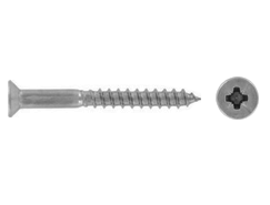 Cross recessed countersunk head wood screws