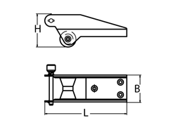 Anchor roller with pin