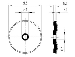 Technical drawing ART. 9055 W A2 