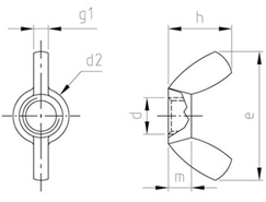 Technische Zeichnung  DIN 315 AF A2 