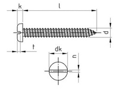 Technische Zeichnung  DIN 7971 A2 