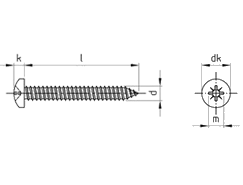 Technische Zeichnung  DIN 7981 PZ A2 