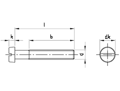 Чертёж DIN 84 A2 