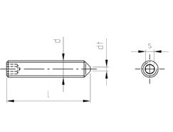 Technical drawing DIN 914 A2 