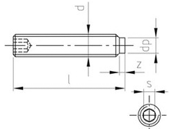 Чертёж DIN 915 A2 