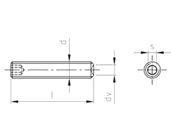 Чертёж DIN 916 A2 