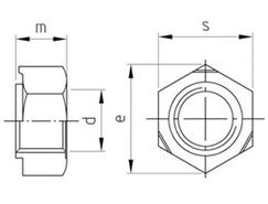 Technical drawing DIN 929 A2 