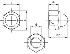 Technische Zeichnung  DIN 986 A2 