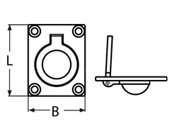 Small flush lifting pull