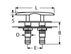 Klampe, versenkbar