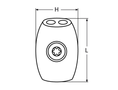 Egg shaped wire rope clip