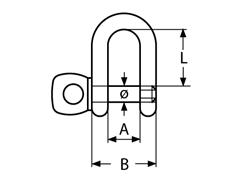 Rundschäkel, kurze Form