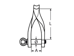 Flachschäkel mit Bund, gedrehte Form