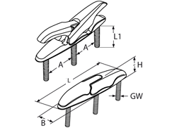 Folding cleat, type X